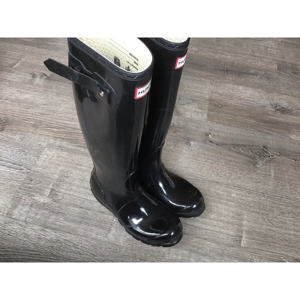 Hunter Original Kids Gloss Black Tall Rain Boots UK 3 US 4M/5F EU 35/36